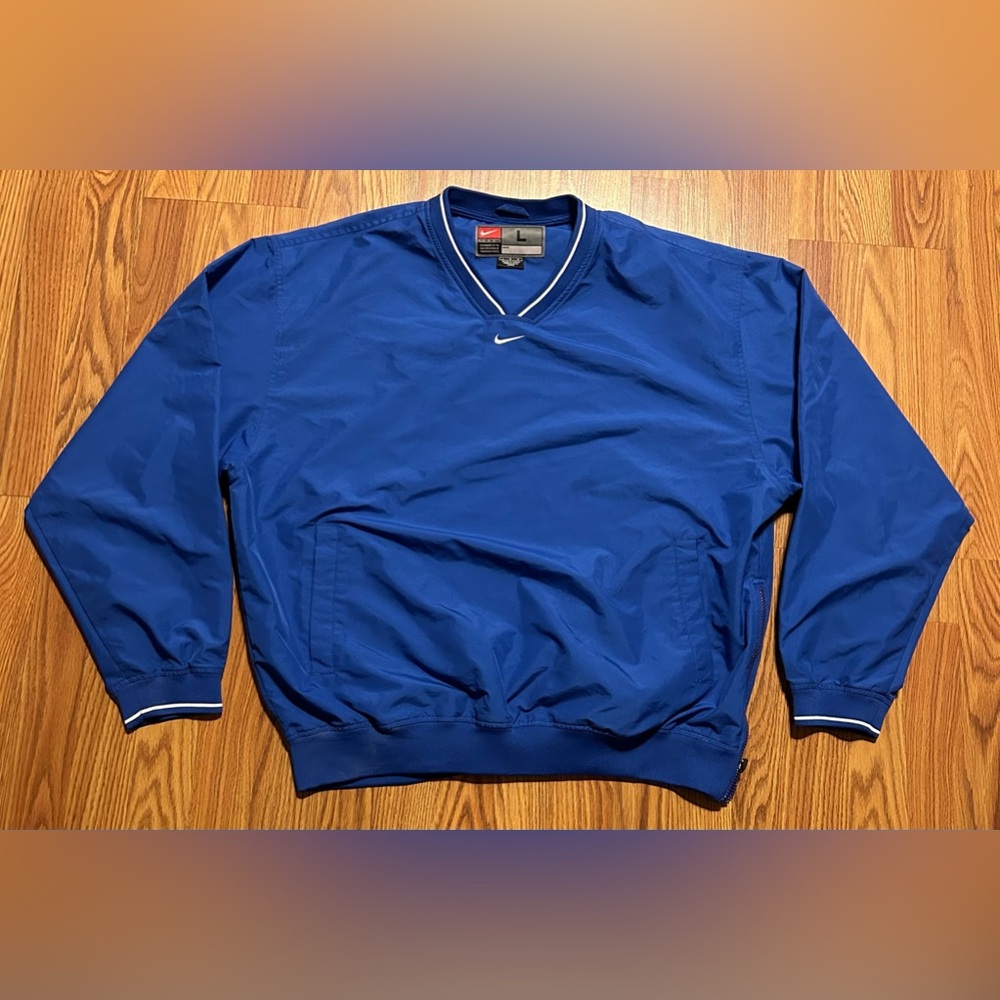 Blue center swoosh nike jacket